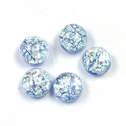 Glass Medium Dome Lampwork Cabochon - Round 11MM DENIM OPAL (02402)