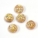 Glass Medium Dome Lampwork Cabochon - Round 11MM PEACH OPAL (02202)