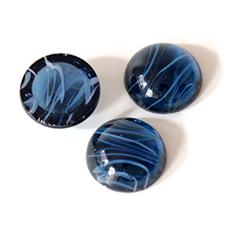 Glass Medium Dome Lampwork Cabochon - Round 15MM FLAWED MONTANA