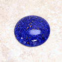 Glass Medium Dome Lampwork Cabochon - Round 25MM LAPIS LAZULI (00392)