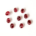 Glass Medium Dome Lampwork Cabochon - Oval 06x4MM FLAWED RUBY