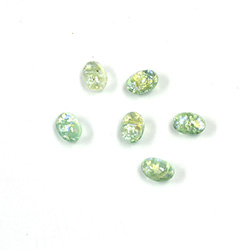 Glass Medium Dome Lampwork Cabochon - Oval 06x4MM OPAL MINT (02201)