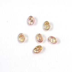 Glass Medium Dome Lampwork Cabochon - Oval 06x4MM OPAL PEACH (02202)