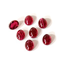 Glass Medium Dome Lampwork Cabochon - Oval 08x6MM FLAWED RUBY