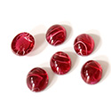Glass Medium Dome Lampwork Cabochon - Oval 10x8MM FLAWED RUBY
