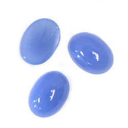 Glass Medium Dome Lampwork Cabochon - Oval 18X13MM CALCEDON