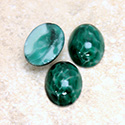 Glass Medium Dome Lampwork Cabochon - Oval 18x13MM CHINESE JADE (00568)