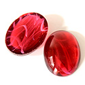 Glass Medium Dome Lampwork Cabochon - Oval 25x18MM FLAWED RUBY