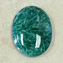 Glass Medium Dome Lampwork Cabochon - Oval 40x30MM CHINESE JADE (00568)