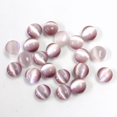 Fiber-Optic Cabochon - Round 05MM CAT'S EYE LT PURPLE