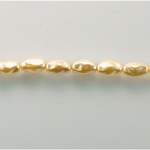Czech Glass Pearl Bead - Freshwater Oval 8x5MM CREME 70414