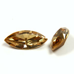 Preciosa Crystal Point Back Fancy Stone - Navette 15x7MM LT COLORADO TOPAZ