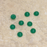 Glass Medium Dome Cabochon - Round 05MM CHRYSOPHRASE