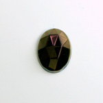 Glass Flat Back Rauten Rose - Oval 25x18MM IRIS BROWN