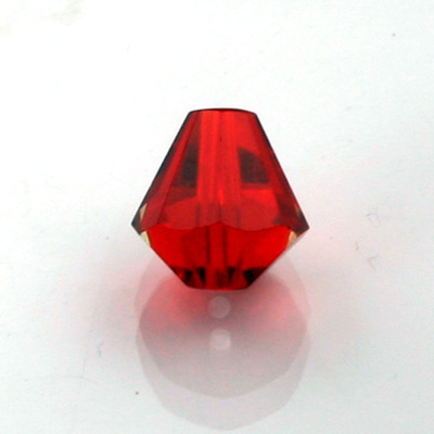 Chinese Cut Crystal Bead - Cone 06x5MM LT SIAM RUBY