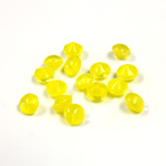 Glass Point Back Buff Top Stone Opaque Doublet - Round 20SS YELLOW MOONSTONE