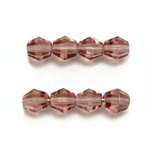 Czech Glass Fire Polished Bead - Bicone 08MM CRANBERRY