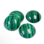 Plastic Mixed Color Cabochon - Round 18MM IMITATION MALACHITE