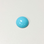 Plastic Flat Back Opaque Cabochon - Round 13MM TURQUOISE