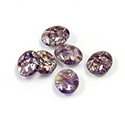 Glass Low Dome Lampwork Cabochon - Oval 10x8MM AMETHYST OPAL (02206)