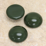 Glass Medium Dome Cabochon - Round 18MM FOREST GREEN
