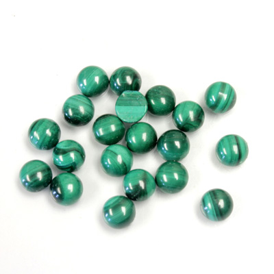 Gemstone Cabochon - Round 05MM MALACHITE