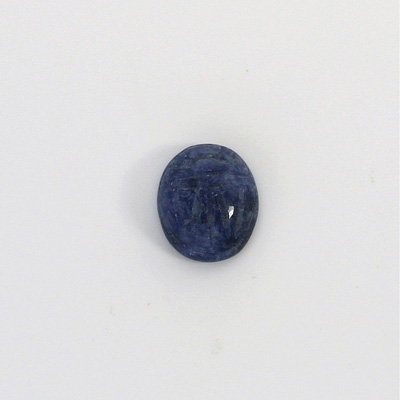 Gemstone Flat Back Carved Scarab 12x10MM SODALITE