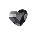 Preciosa Crystal Flat Back Hotfix Stone - Heart 10MM JET