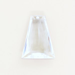 Plastic Pendant -Transparent Faceted Pear 25x7MM CRYSTAL
