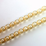 Czech Pressed Glass Bead - Smooth Round 06MM LUMI COATED LT TOPAZ