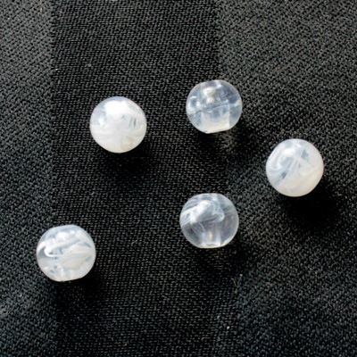 Plastic Bead - Smooth Round 08MM CRYSTAL QUARTZ