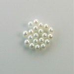 Czech Glass Pearl No-Hole Ball - 3MM WHITE 70401