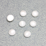 Glass Medium Dome Cabochon - Round 07MM MOONSTONE WHITE