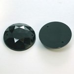 Plastic Flat Back Faceted 2-Hole Opaque Sew-On Stone - Round 25MM JET