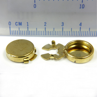 Metal Findings Button Cover Brass 15MM