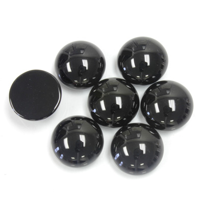 Gemstone Cabochon - Round 11MM BLACK ONYX