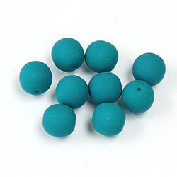 Glass Coated Bead - Round 08MM NEON DARK GREEN