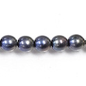 Czech Glass Pearl Bead - Round 06MM MATT BLACK TAHITI