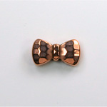 Metalized Plastic Faceted Bead - Bowtie 17x9MM ANT COPPER