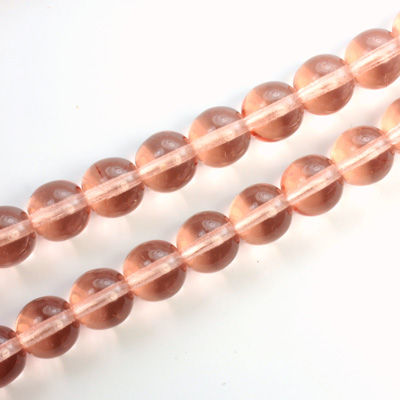 Czech Pressed Glass Bead - Smooth Round 08MM ROSALINE