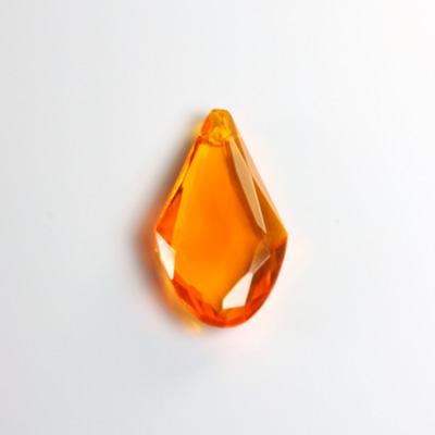 Plastic Pendant -Transparent Faceted Fancy 27x15MM TOPAZ