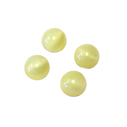 German Glass Medium Dome Lampwork Cabochon - Round 05MM YELLOW MOONSTONE