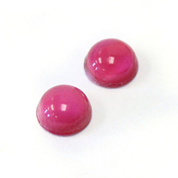 German Glass Medium Dome Lampwork Cabochon - Round 07MM RED MOONSTONE