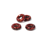 Czech Pressed Glass Ring - 09MM TIGEREYE RED