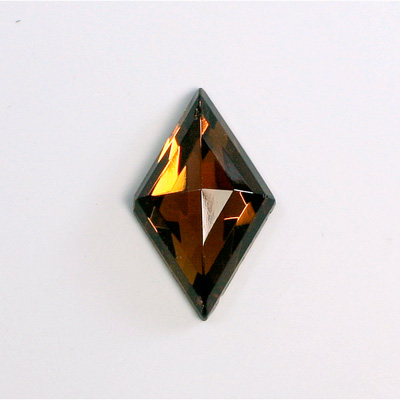 Glass Flat Back Foiled Rauten Rose - Diamond 26x16MM SMOKE TOPAZ