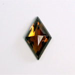 Glass Flat Back Foiled Rauten Rose - Diamond 26x16MM SMOKE TOPAZ