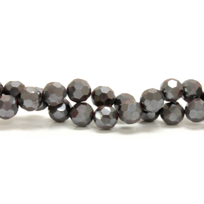 Gemstone Bead - Faceted Round 08MM HEMATITE