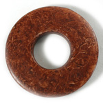 Plastic Bead - Smooth Round Donut 50MM INDOCHINE BROWN