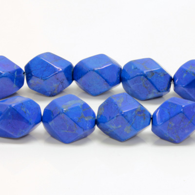 Gemstone Bead - Baroque Medium Nugget HOWLITE-DYED LAPIS  (approx. 20mm - 16mm range)