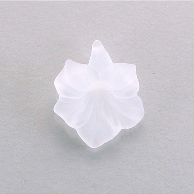 German Plastic Flower Pendant with Side-Drilled Hole - 23MM MATTE CRYSTAL